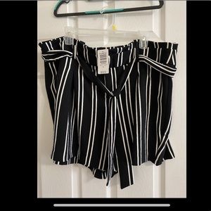Torrid black striped shorts